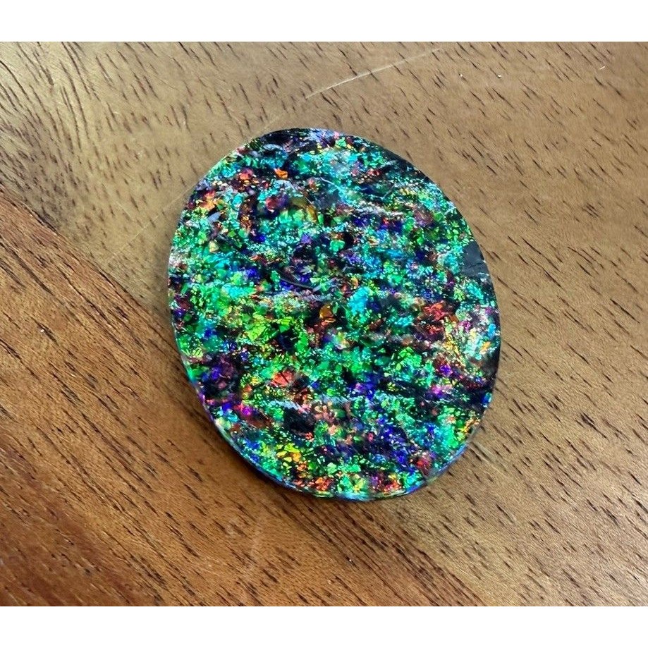 Slocum Opal Black Fire Cab Doublesided Stone Rare Material 17ct